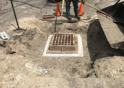 Work in progress on drain